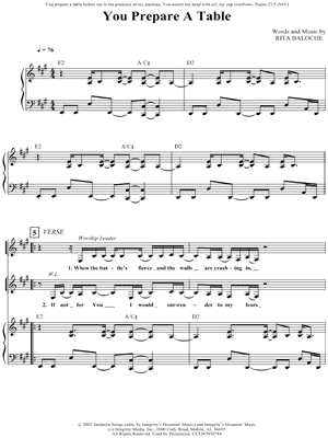 You Prepare a Table