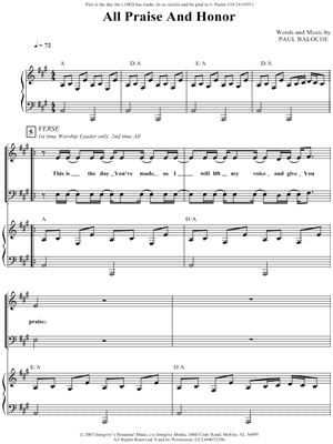 All Praise and Honor