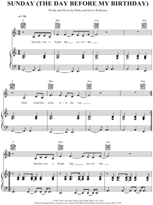 Sunday (the Day Before My Birthday)