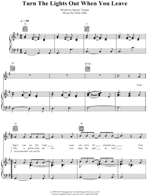 Turn the Lights Out When You Leave