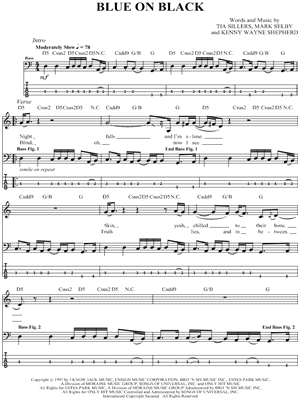 Blue on Black