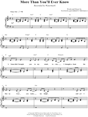 More Than You'll Ever Know