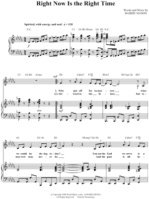 Right Now Is the Right Time