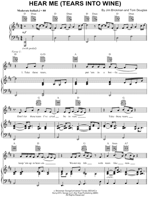 Hear Me (Tears Into Wine)