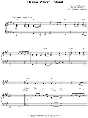 I Know Where I Stand