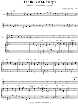 The Bells of St. Mary's (Piano and Flute)
