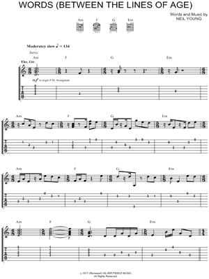 Words (Between the Lines of Age)