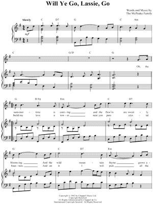 Will Ye Go, Lassie, Go