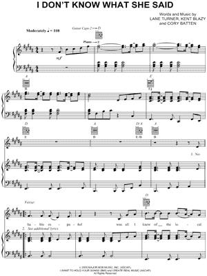 I Don't Know What She Said