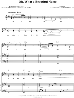 Oh, What a Beautiful Name