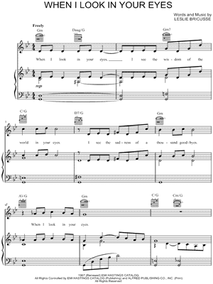 When I Look In Your Eyes