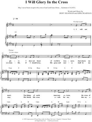 I Will Glory In the Cross