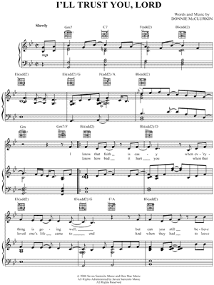 I'll Trust You, Lord