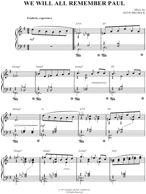 We Will All Remember Paul