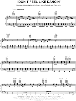 I Don't Feel Like Dancin'