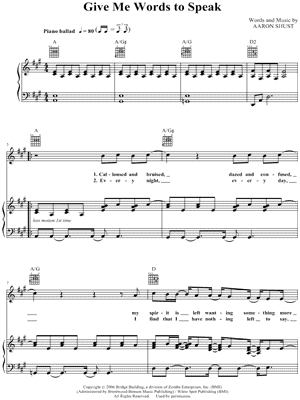 Give Me Words To Speak