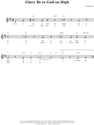 Glory Be To God on High