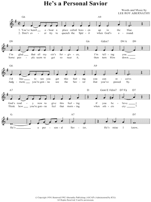 He's a Personal Savior