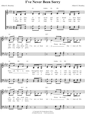 I've Never Been Sorry