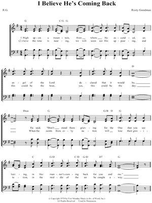 I Believe He's Coming Back