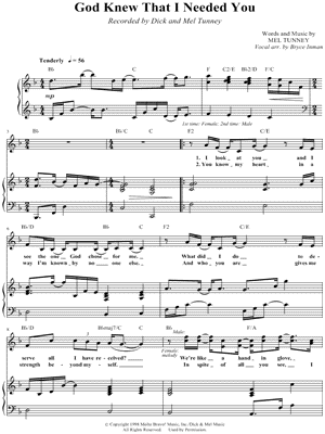 God Knew That I Needed You