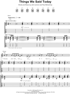 Things We Said Today