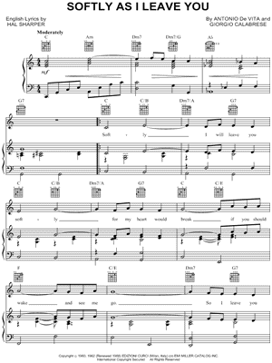 Softly as I Leave You