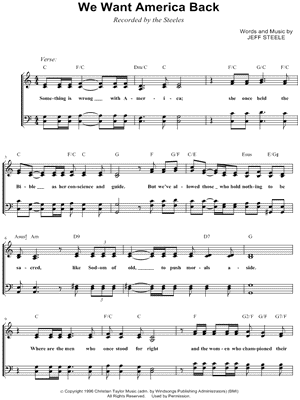 We Want America Back