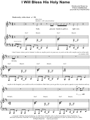 I Will Bless His Holy Name