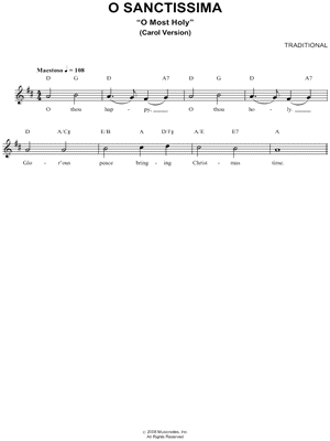 O sanctissima (Carol Version)