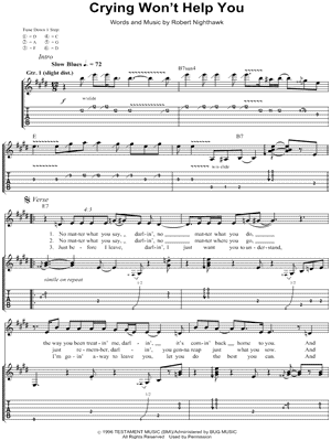 Crying Won't Help You