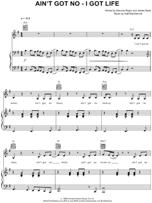 Ain't Got No - I Got Life