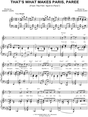 That's What Makes Paris, Paree