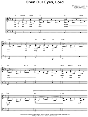 Open Our Eyes, Lord