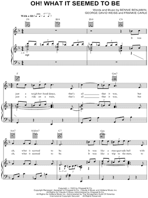 Oh! What It Seemed To Be