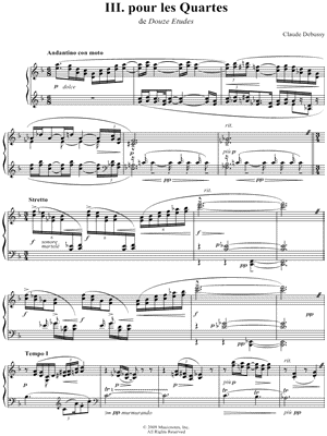 Etude III. pour les quartes