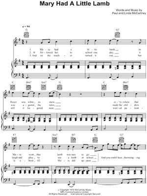 Mary Had a Little Lamb