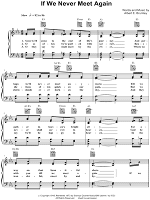 If We Never Meet Again