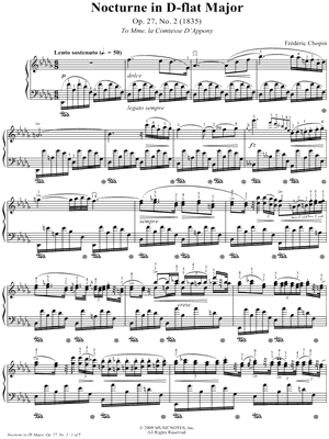 Nocturne in Db Major, Opus 27, No. 2
