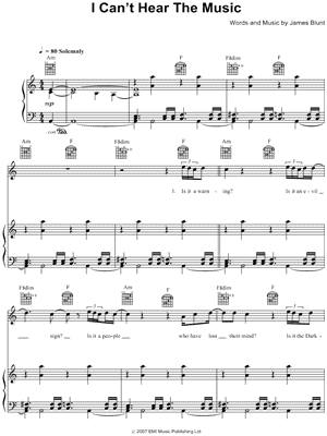 I Can't Hear the Music