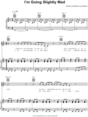 I'm Going Slightly Mad