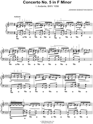 Concerto No. 5 in F Minor: I. Andante
