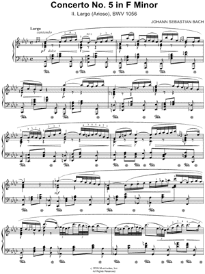 Concerto No. 5 in F Minor, BWV 1056: II. Largo (Arioso)