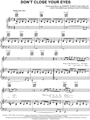 Don't Close Your Eyes