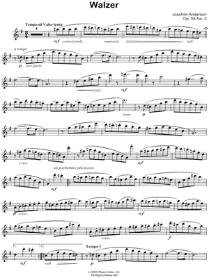 Walzer Op. 55, No. 2 - Flute Part