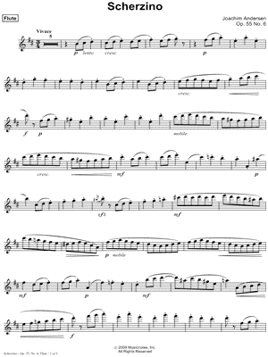 Scherzino, Op. 55, No. 6 - Flute