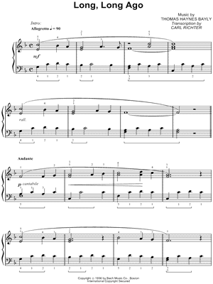 Long, Long Ago