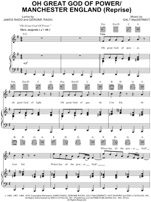 Oh Great God of Power/ Manchester England (Reprise)
