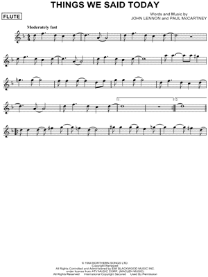 Things We Said Today