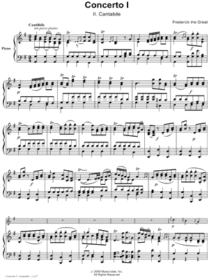 Concerto for Flute No. I in G: II. Cantabile - Piano Accompaniment